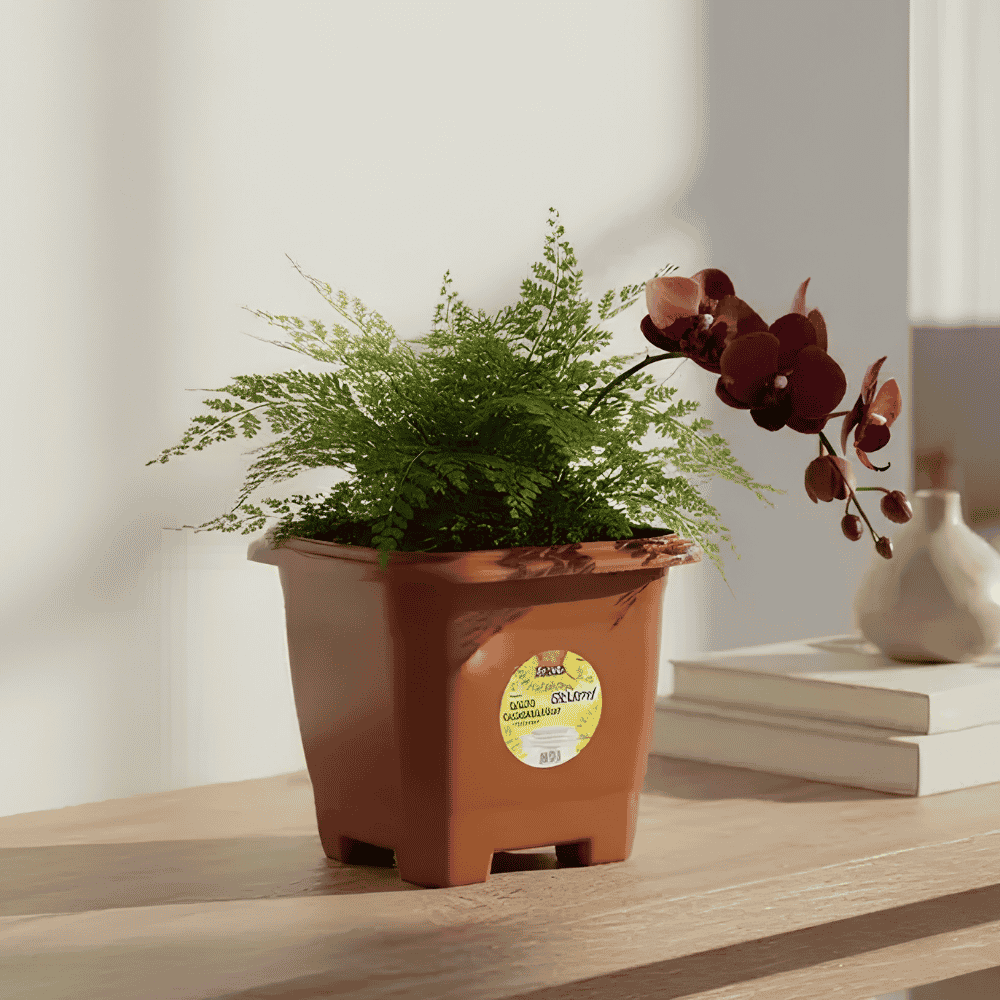 Vaso Quadrado Cerâmico 2 Litros Ercaplast