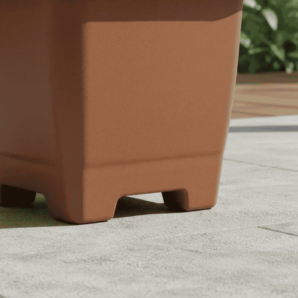 Vaso Quadrado Cerâmico 2 Litros Ercaplast