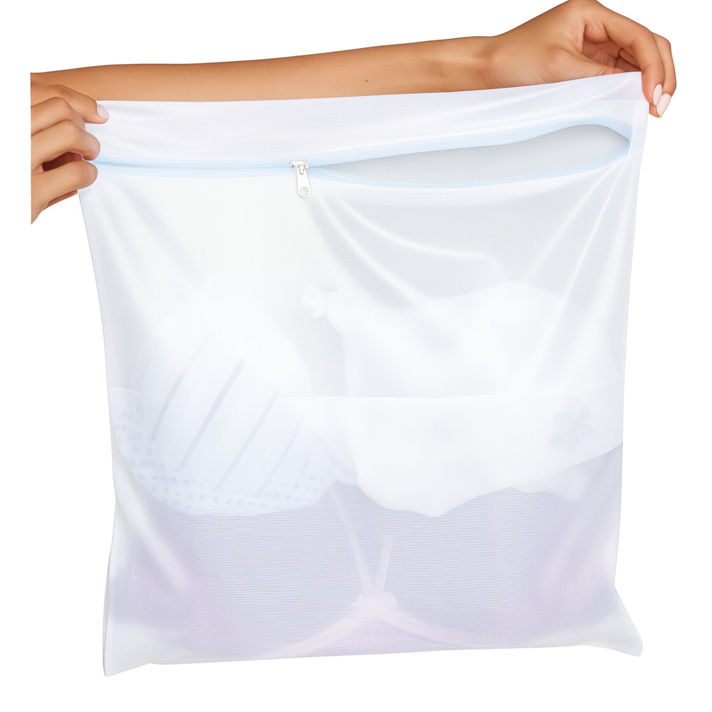 Saco Para Lavar Roupa Com Zíper Plast-Leo