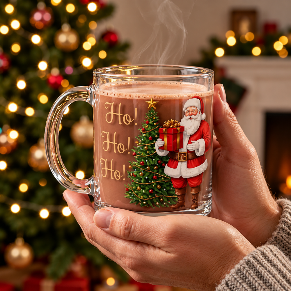 Caneca Decorada de Natal Papai Noel 330ml Multiart