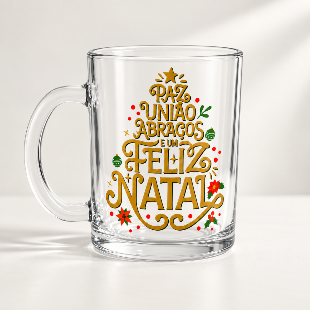 Caneca Decorada de Natal 330ml Multiart