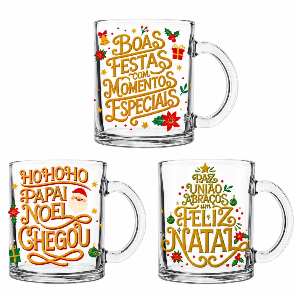 Caneca Decorada de Natal 330ml Multiart