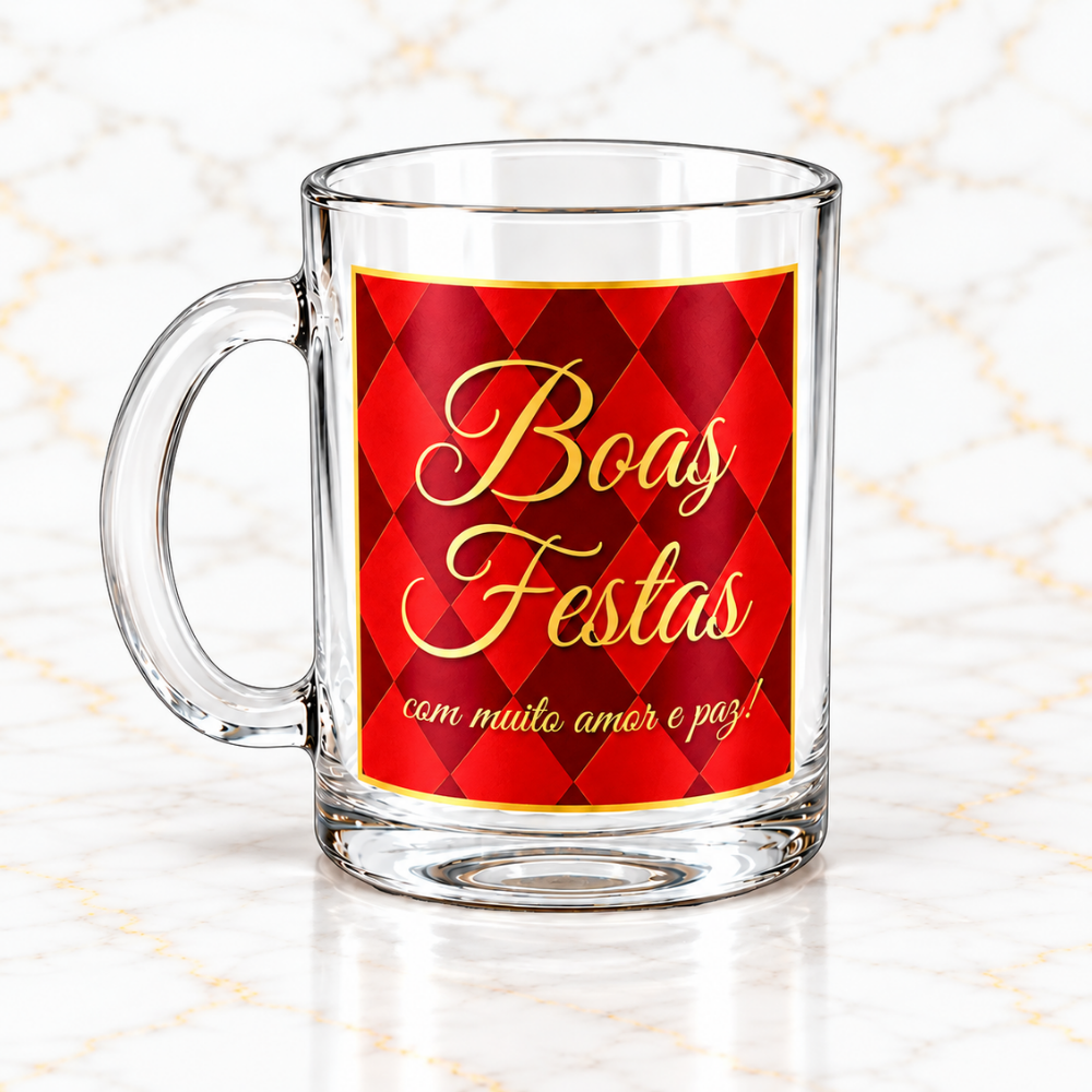 Caneca Decorada de Natal 330ml Multiart