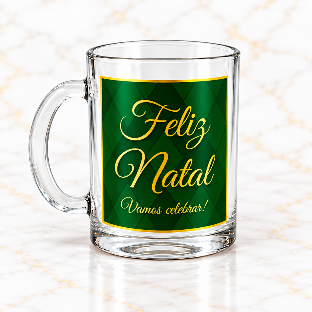 Caneca Decorada de Natal 330ml Multiart