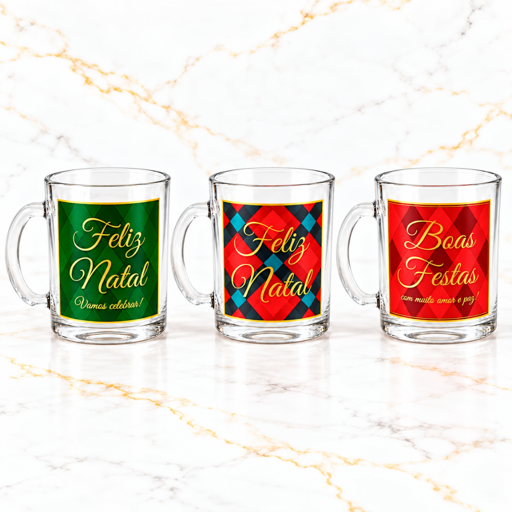 Caneca Decorada de Natal 330ml Multiart