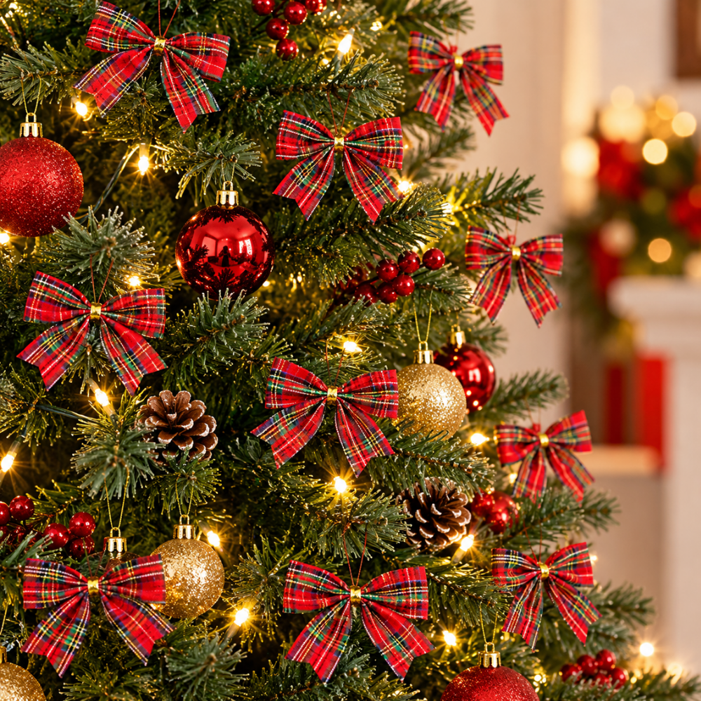 Laço Decorativo de Natal 12 Peças Multiart