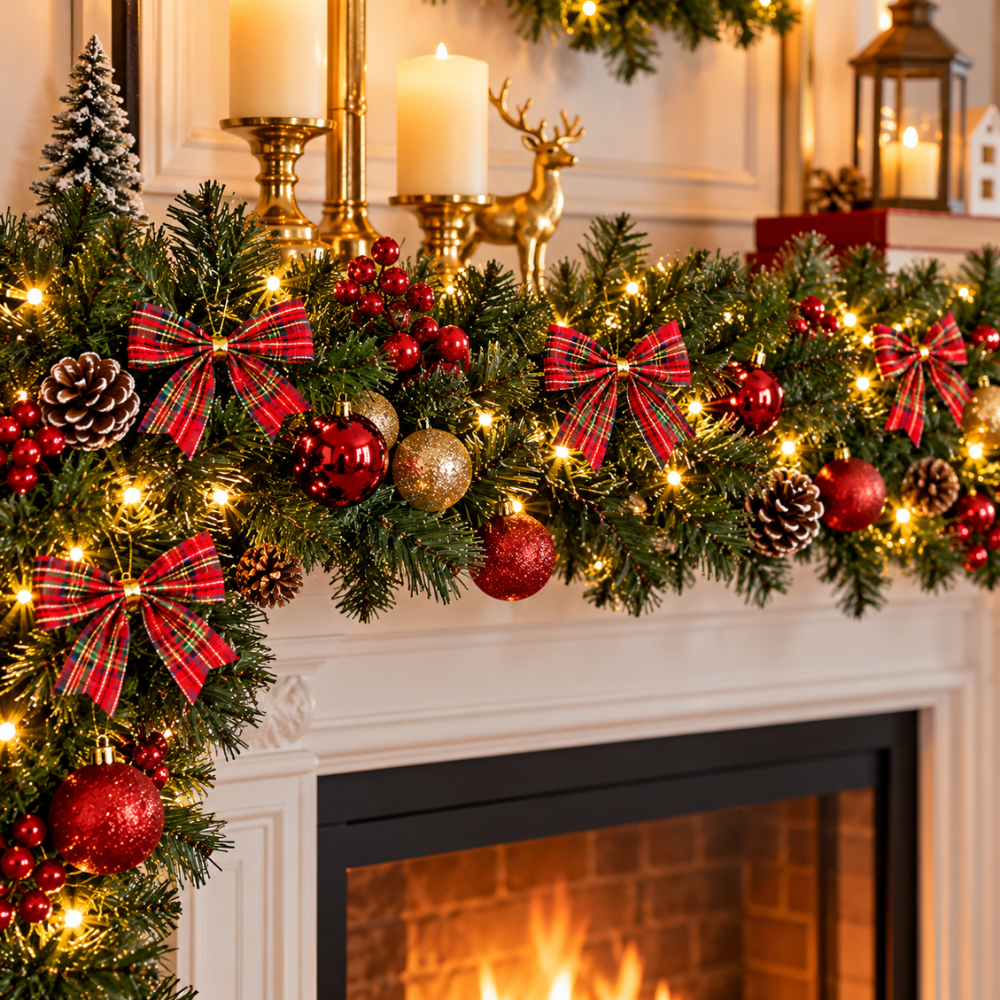Laço Decorativo de Natal 12 Peças Multiart