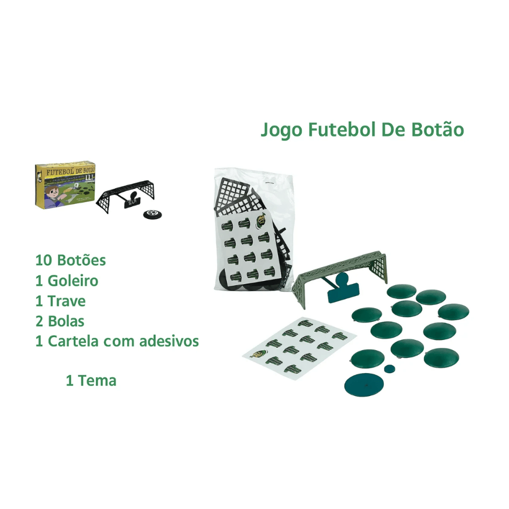 Jogo Futebol de Botão Minitoys - Cx 6 Unidades