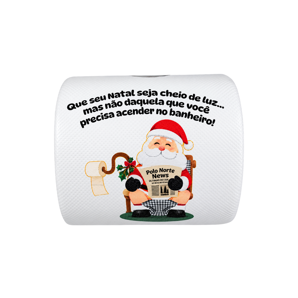Papel Higiênico Decorado de Natal 20 Metros Multiart