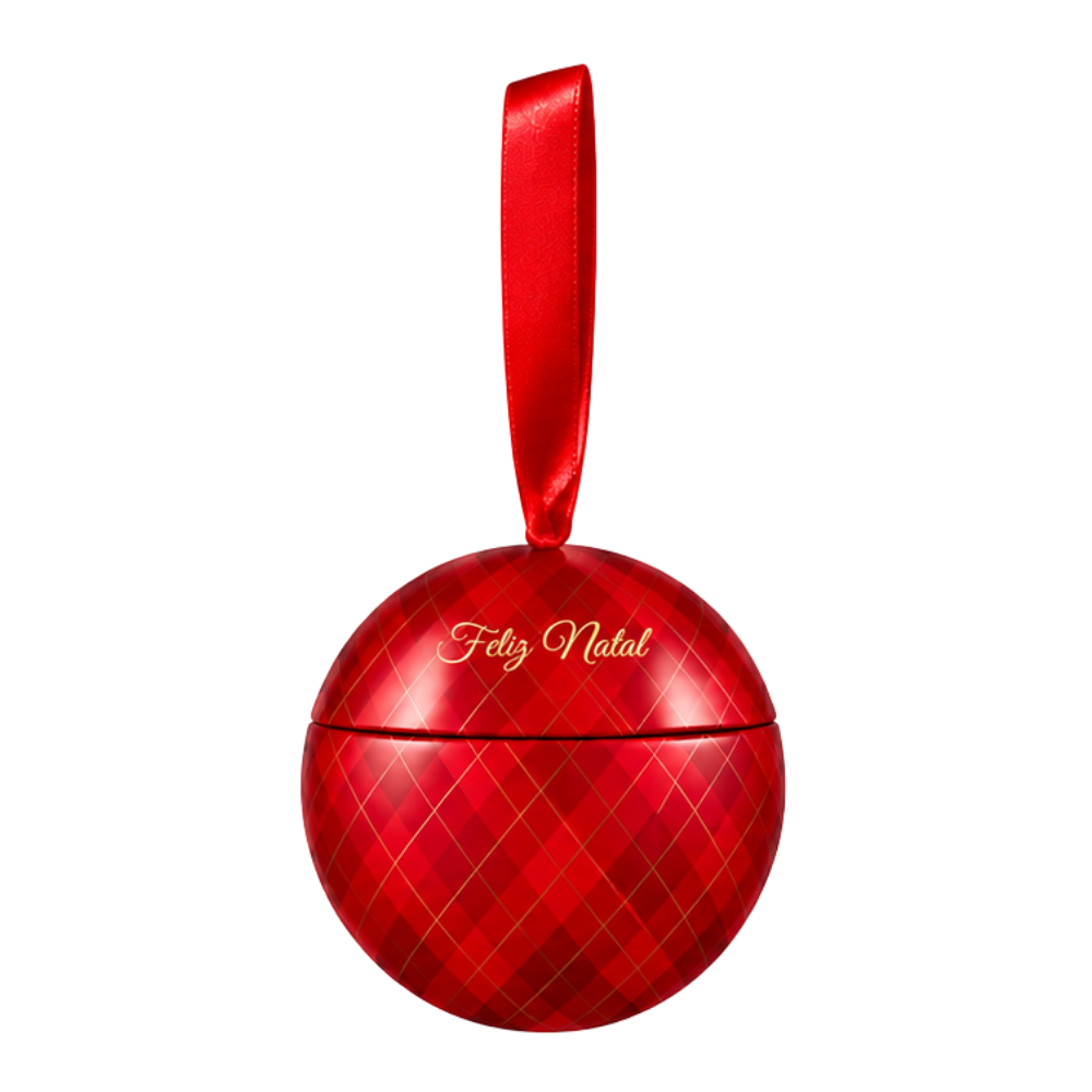 Bola de Metal Decorativa de Natal Noite Encantada 8,5cm Multiart