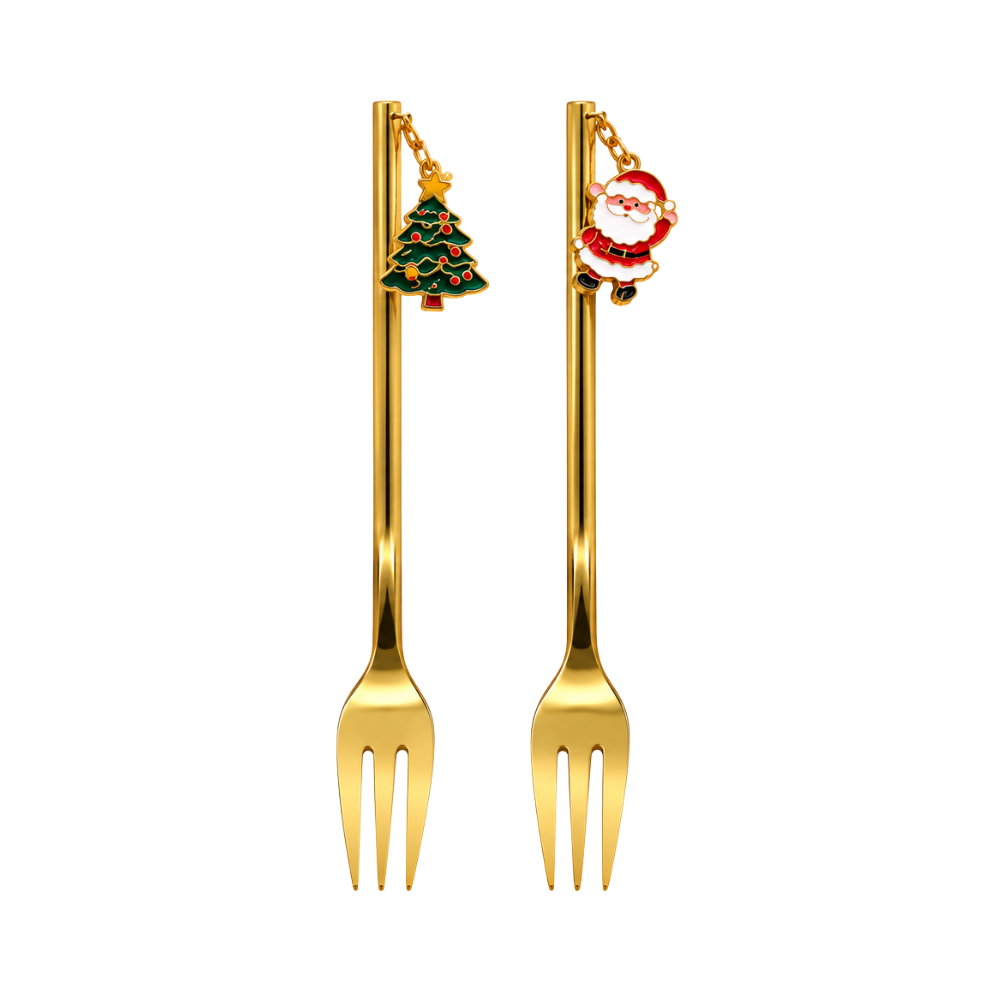 Conjunto com 2 Garfos para Petiscos Inox Multiart