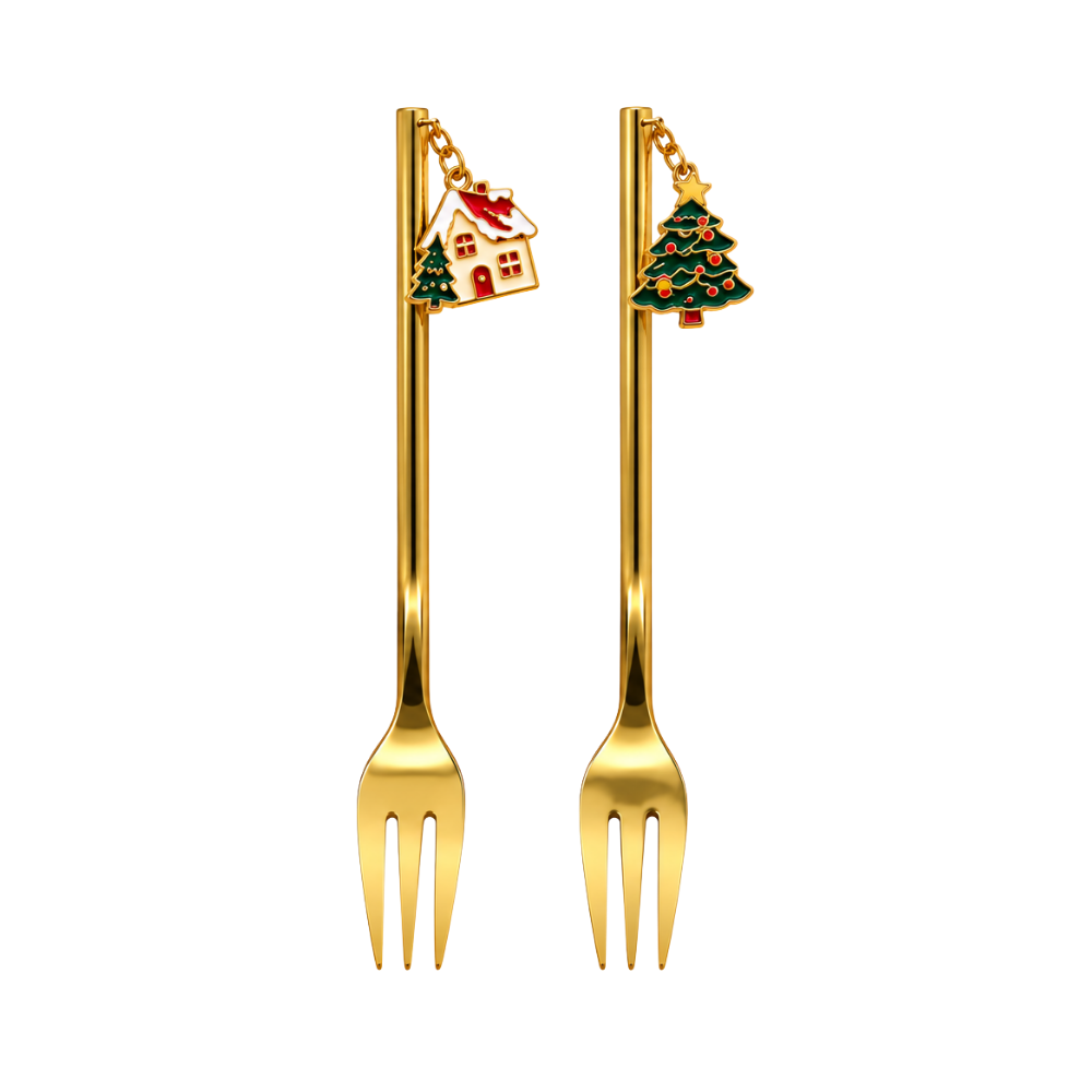 Conjunto com 2 Garfos para Petiscos Inox Multiart