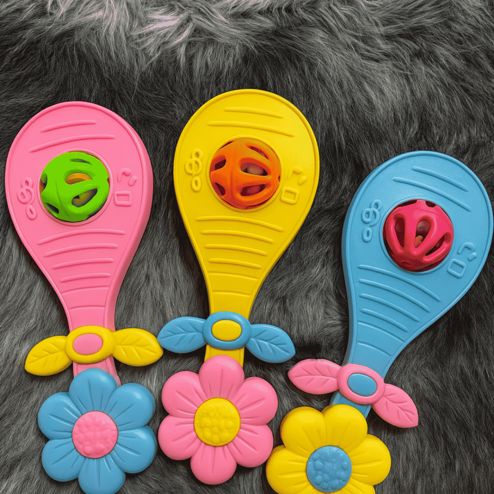 Chocalho Flores Arktoys - Cx 6 Unidades