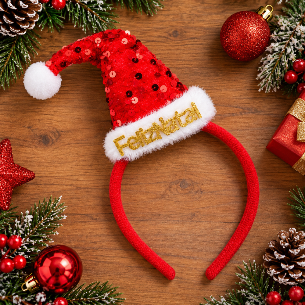 Arco Natalino com Gorro de Papai Noel 29x12cm Rio Master