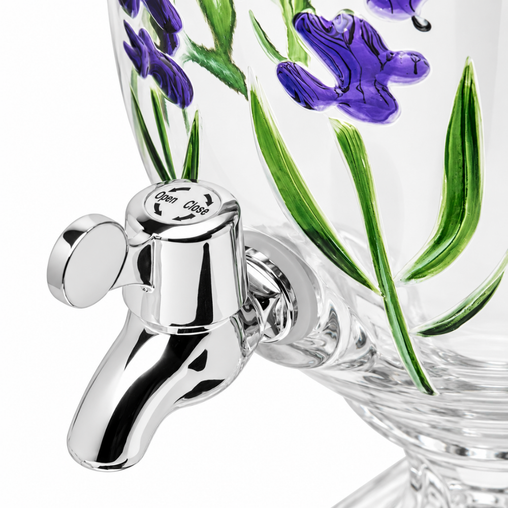 Suqueira com Pé e Tampa Lavanda Hand Painting 4,5L Coliseu