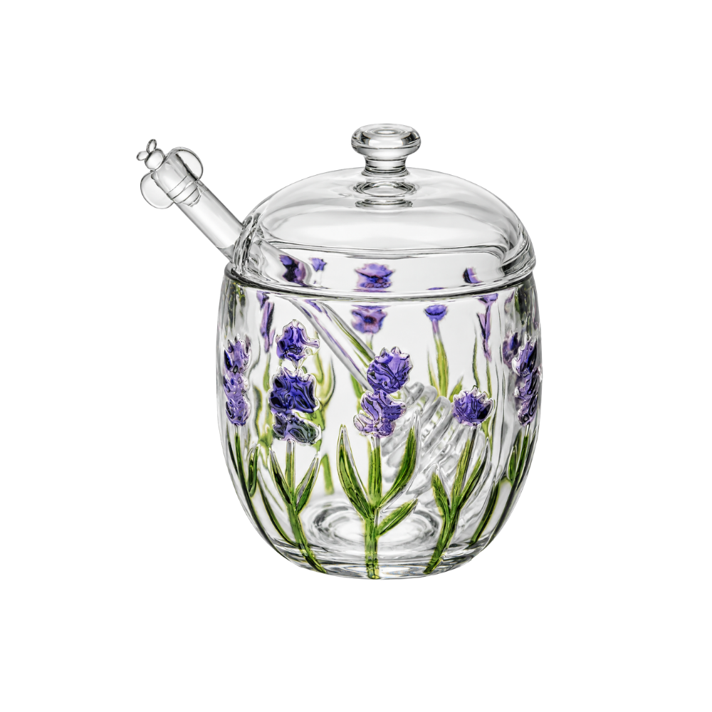 Meleira com Pegador e Tampa Lavanda Hand Painting 250ml Coliseu
