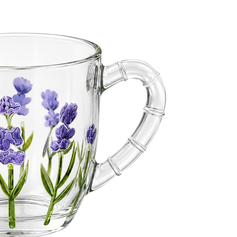 Leiteira Lavanda Hand Painting 240ml Cristal Coliseu