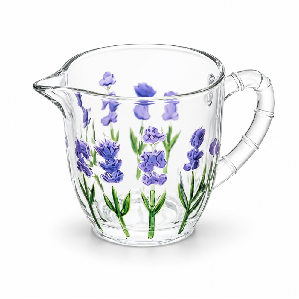 Leiteira Lavanda Hand Painting 240ml Cristal Coliseu