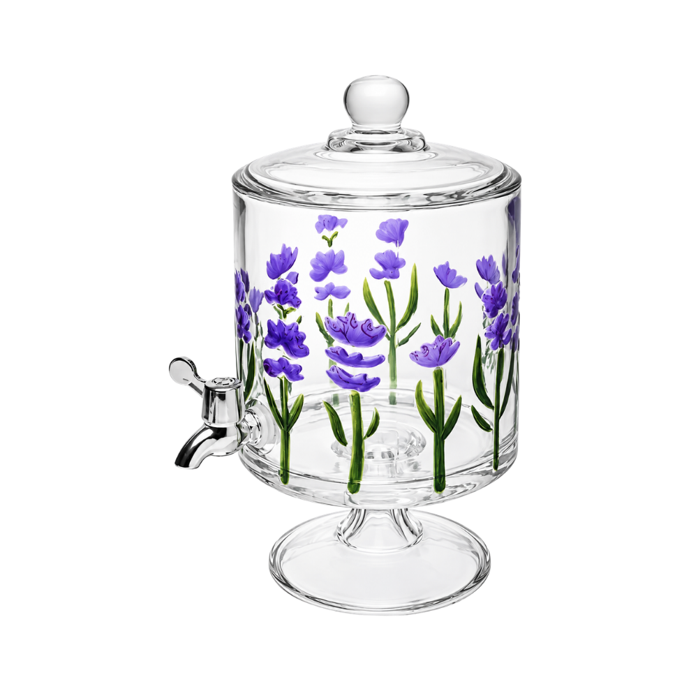 Suqueira Bold com Pé e Tampa Lavanda Hand Painting 4,5L Coliseu