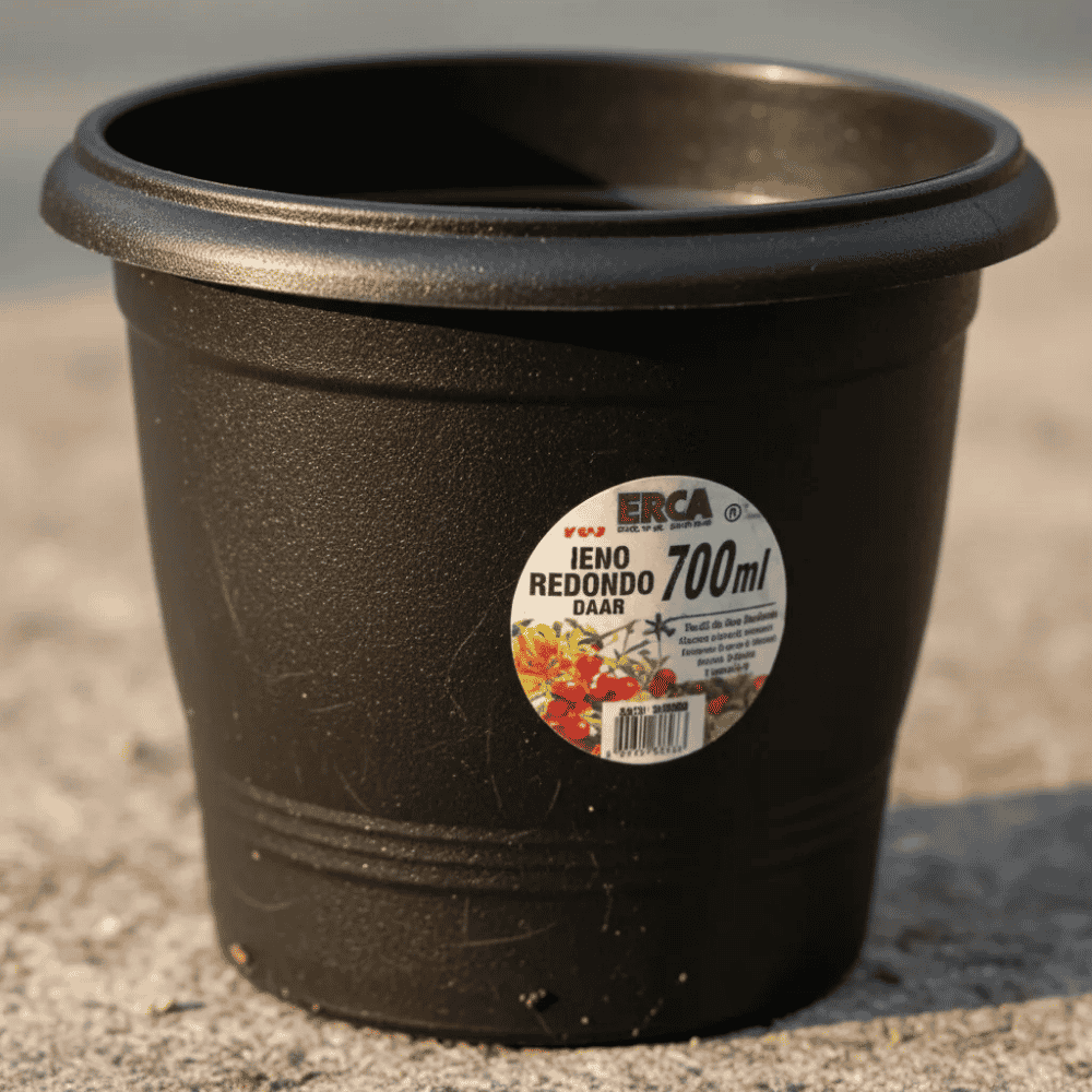 Vaso Redondo Preto 700ml Ercaplast