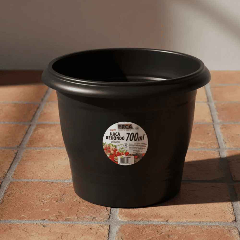 Vaso Redondo Preto 700ml Ercaplast