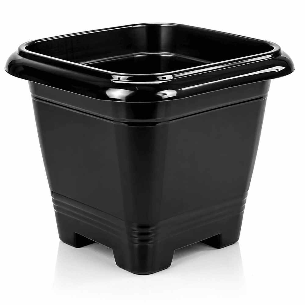 Vaso Quadrado Preto 800ml Ercaplast