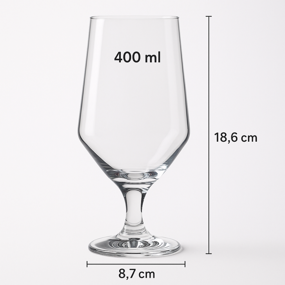 Taça Brunello Cerveja 400ml Nadir - Cx 6 Unidades