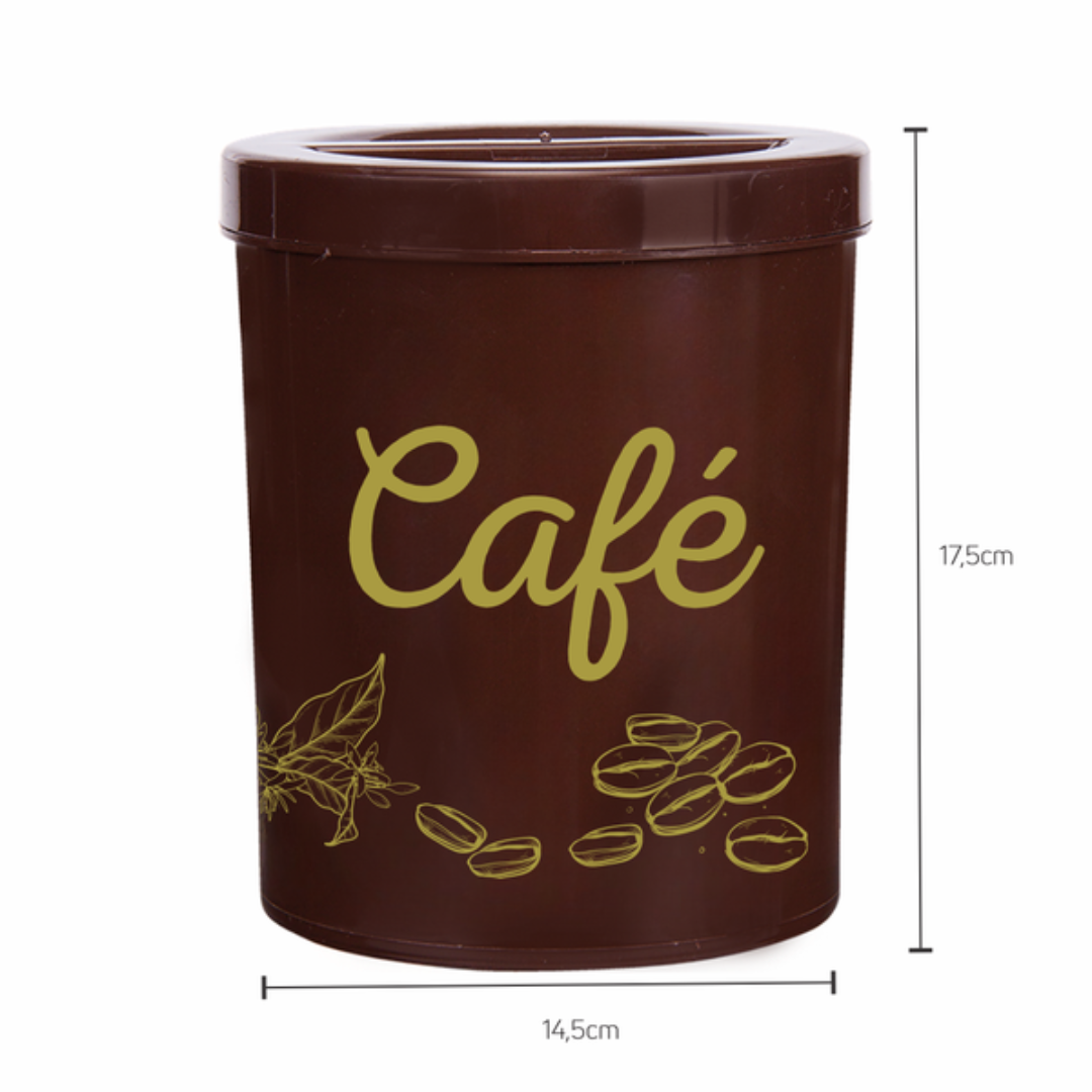 Porta Café 2,3L Marrom Alves