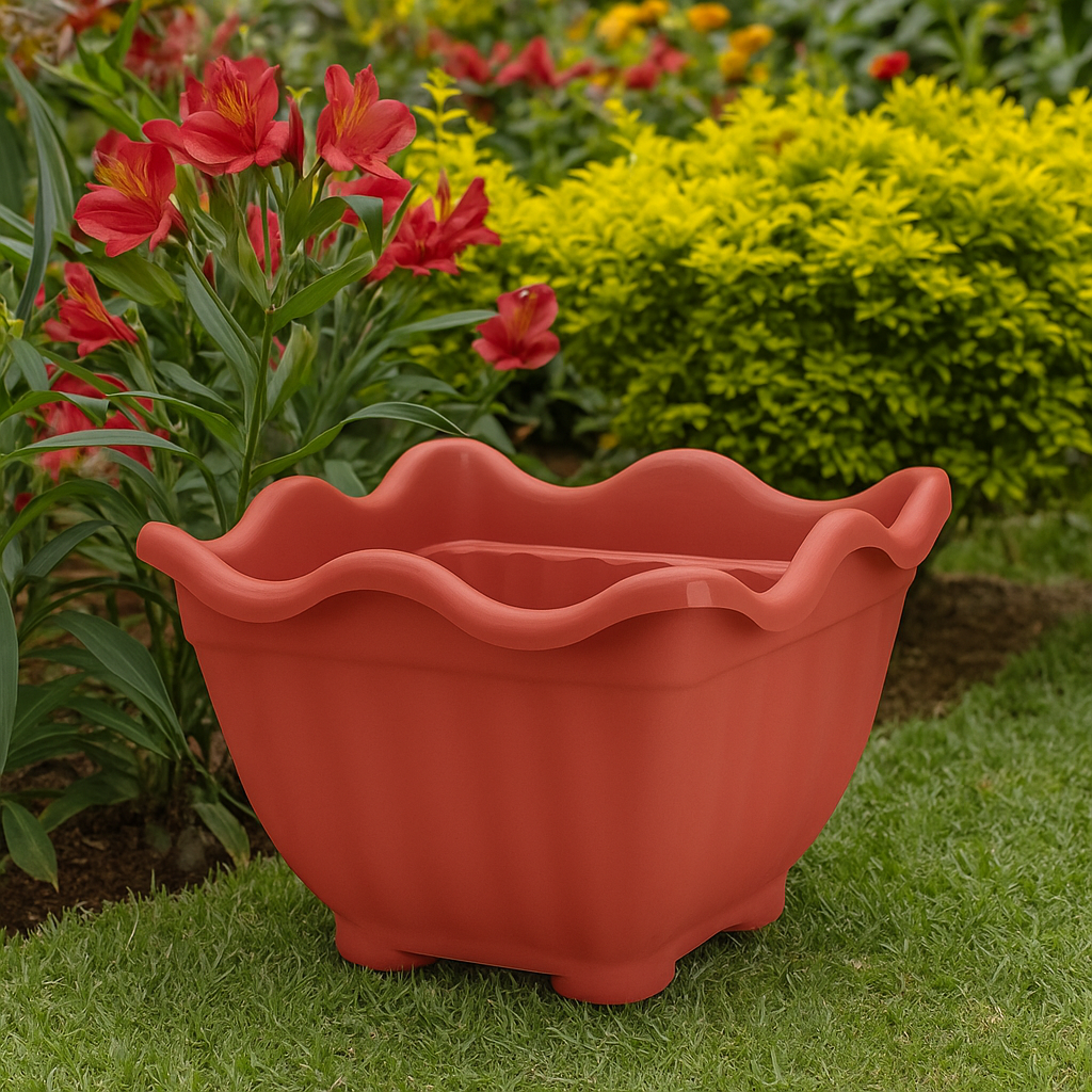 Vaso Flor Qd Pequeno Telha Injeplastec