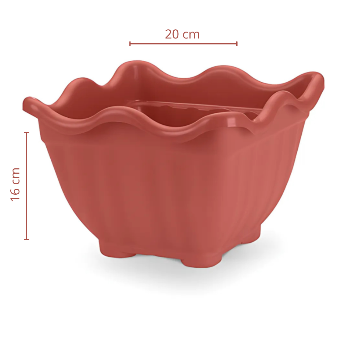 Vaso Flor Qd Pequeno Telha Injeplastec