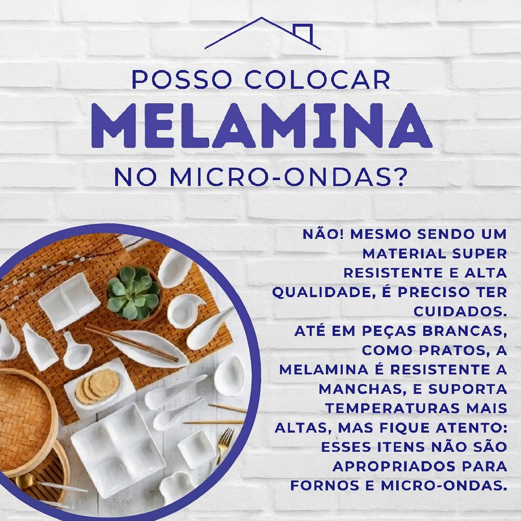 Saladeira Quadrada Branca Melamina Utilgoods