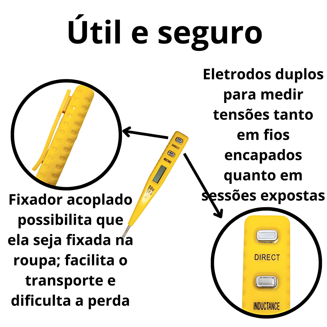 Chave Teste Digital Ac/Dc Bestfer
