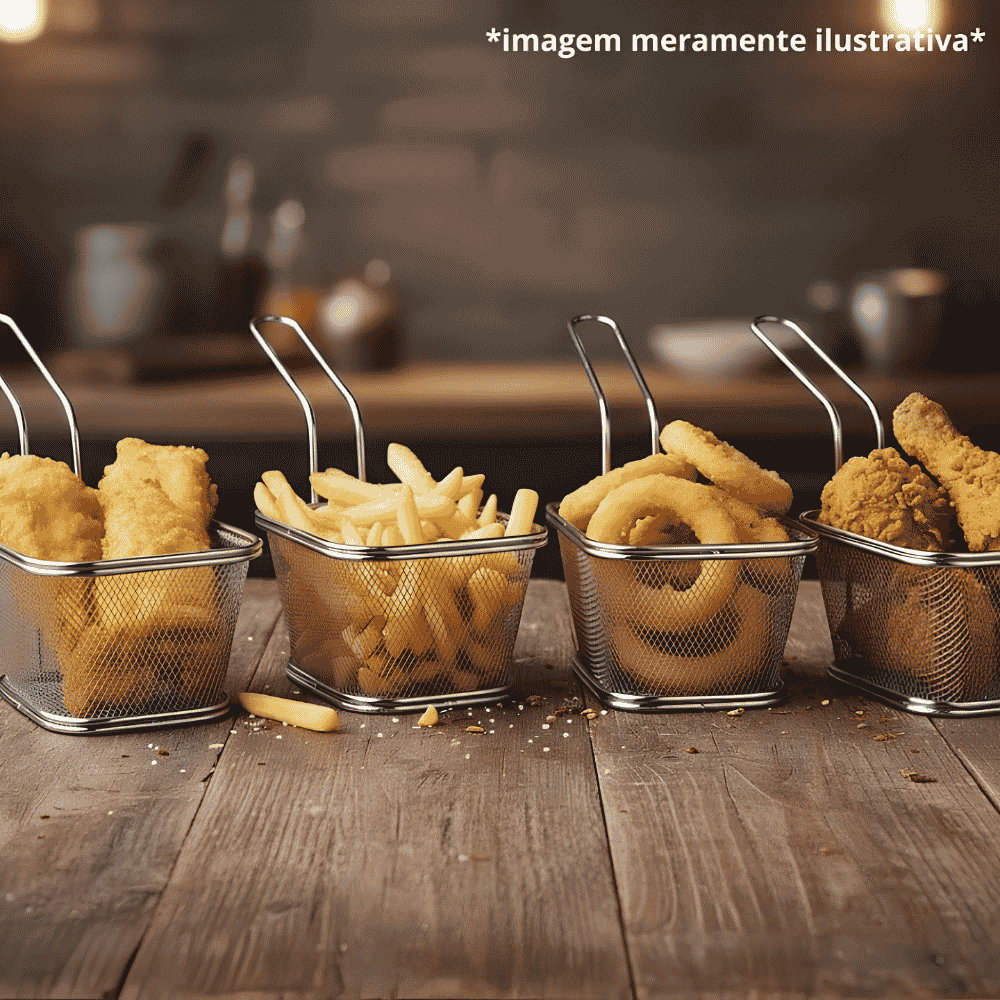 Cesta para Servir Porções Inox KeHome