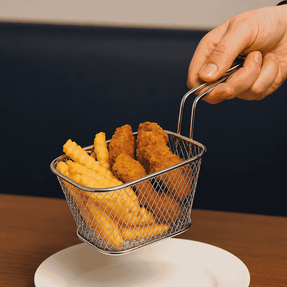 Cesta para Servir Porções Inox KeHome