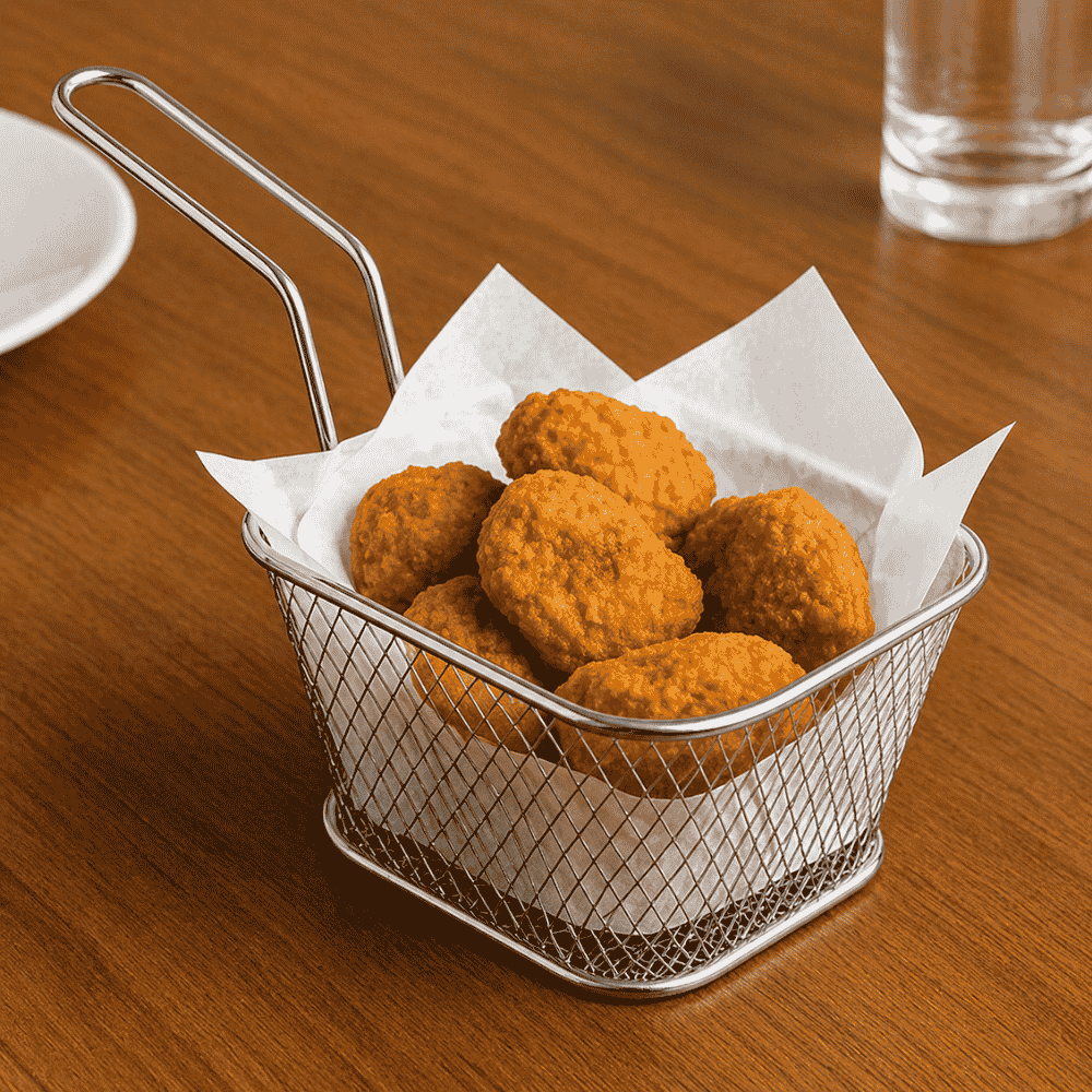 Cesta para Servir Porções Inox KeHome