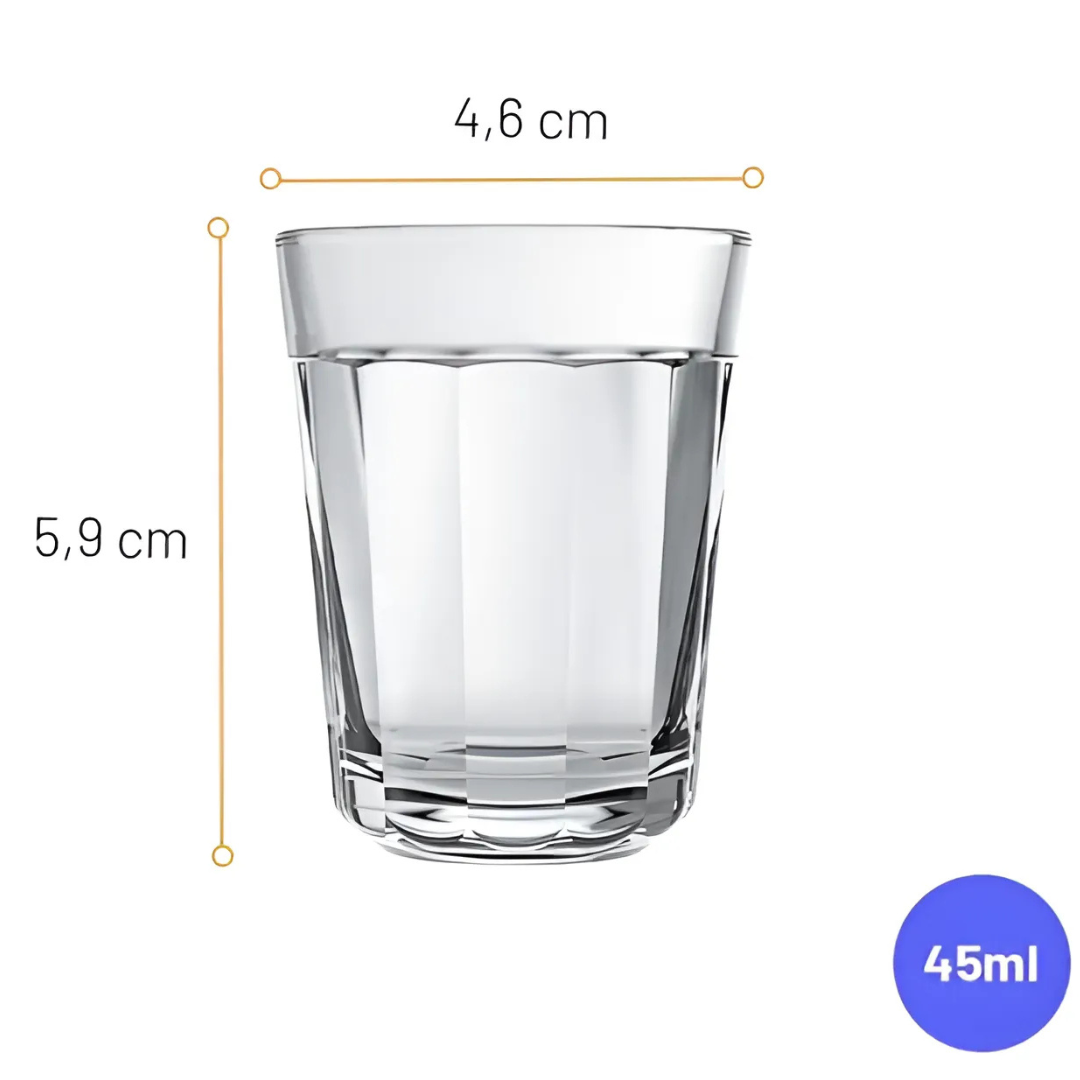 Copo Dose Americano 45Ml Cachaça - Cx 24 Unidades