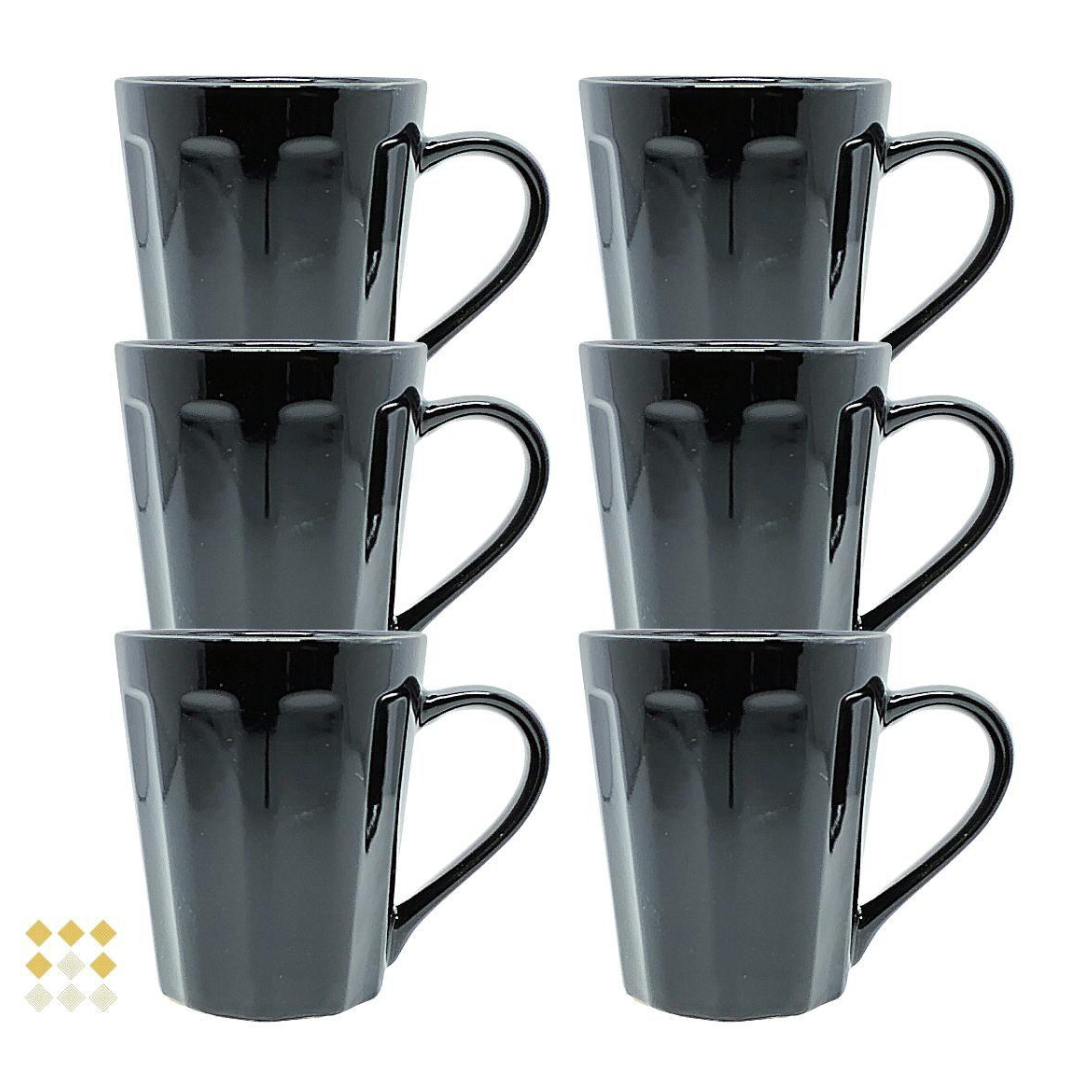 Caneca Canelada Preto Rr  - Cx 12 Unidades