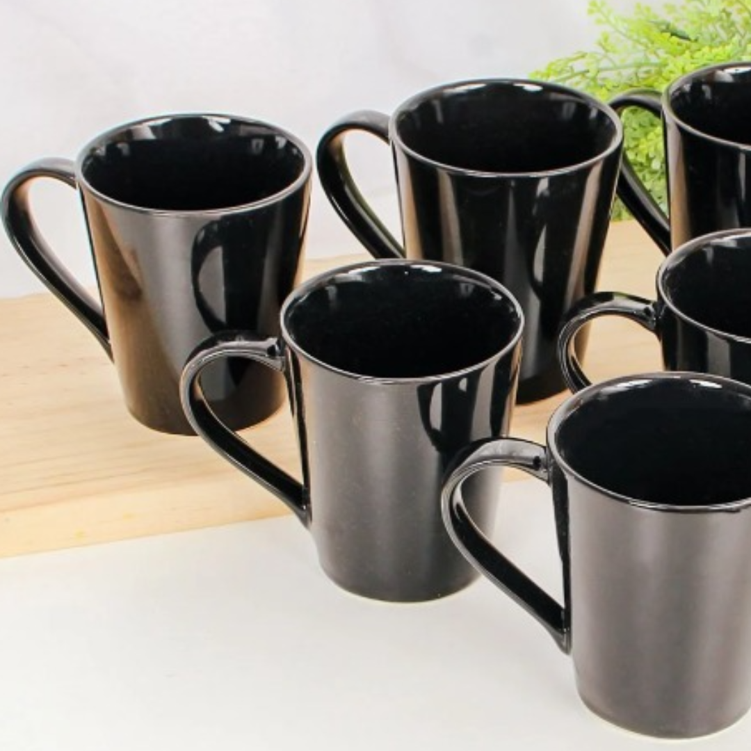 Caneca Tulipa 250Ml Preta Rr - Cx 12 Unidades
