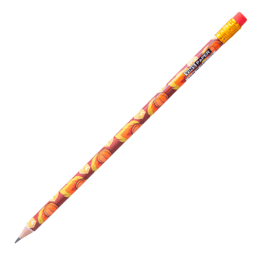 Lápis Grafite Hb Resina Com Borracha Basquete Yins - Cx 24 Unidades
