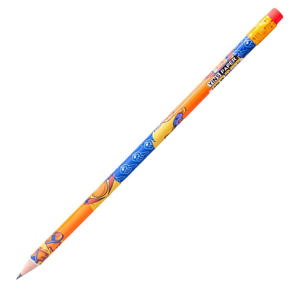 Lápis Grafite Hb Resina Com Borracha Basquete Yins - Cx 24 Unidades
