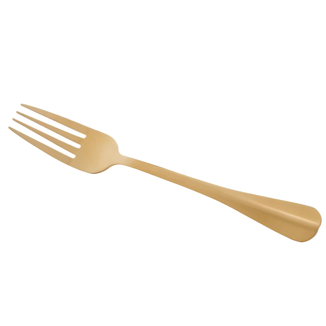 Garfo P/Mesa Inox Positano Dourado Coliseu  - Cx 6 Unidades