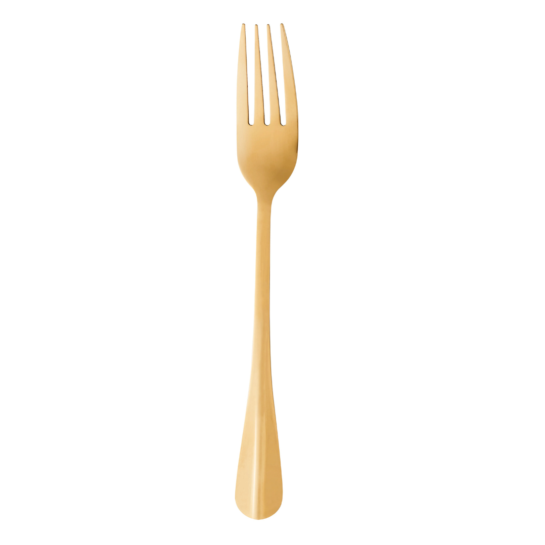 Garfo P/Mesa Inox Positano Dourado Coliseu  - Cx 6 Unidades
