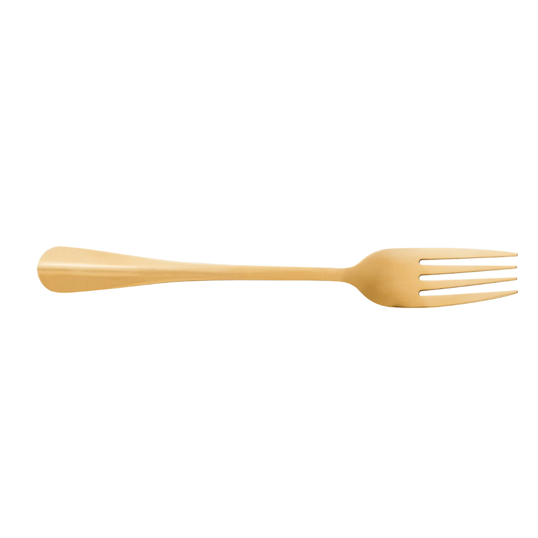 Garfo P/Mesa Inox Positano Dourado Coliseu  - Cx 6 Unidades