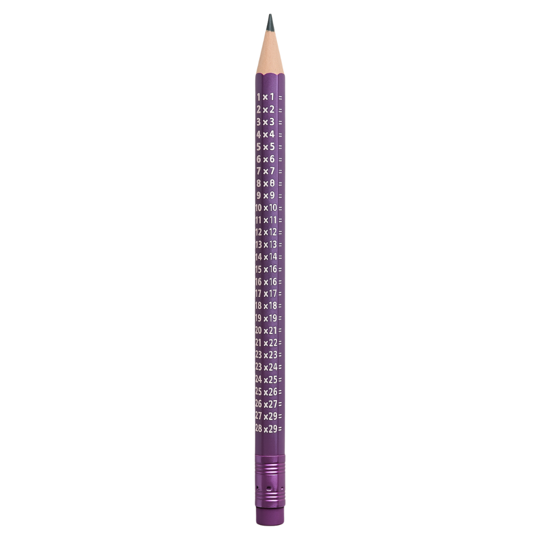 Lapis Grafite Hb Resina C/Borr Tabuada Yins  - Cx 24 Unidades