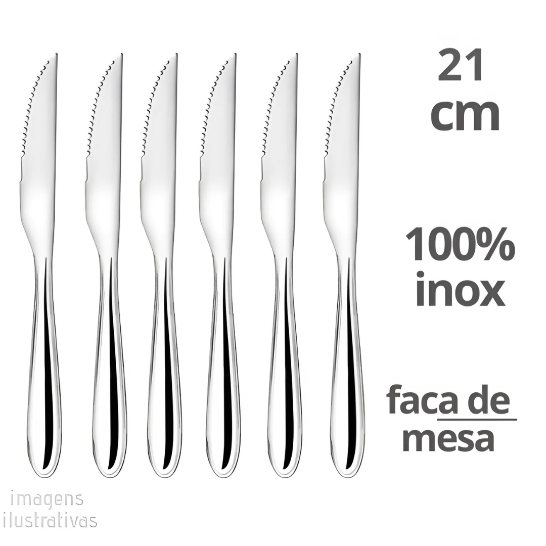 Faca P/Churrasco De Aco Inox Positano Coliseu 1278 - Cx 12 Unidades