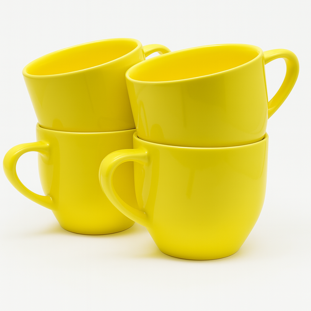 Xicara De Cafe Amarela 95Ml  - Cx 12 Unidades