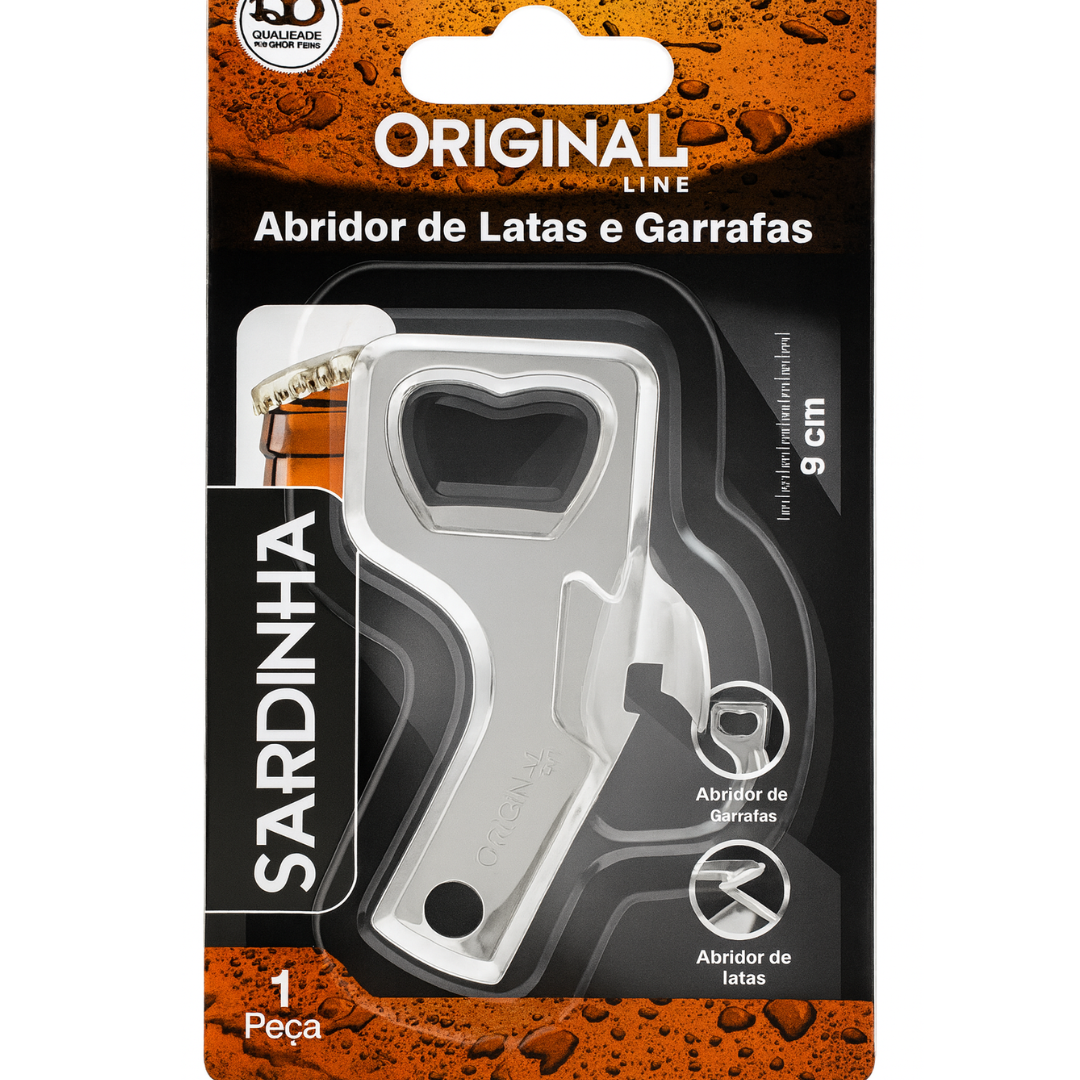Abridor De Latas E Garrafas Original Line Sl0272 - Cx 24 Unidades