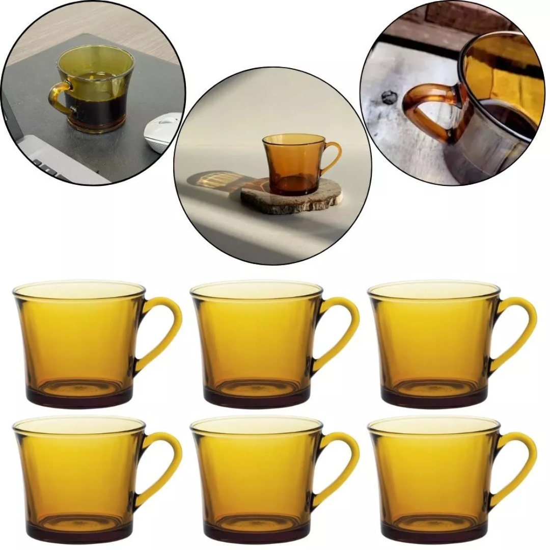 Xícara Âmbar Sino Original Glass 200Ml - Cx 12 Unidades