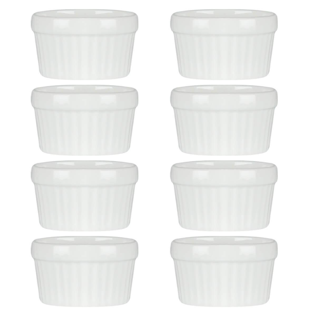 Ramequim De Porcelana Classic Branca Coliseu  - Cx 12 Unidades