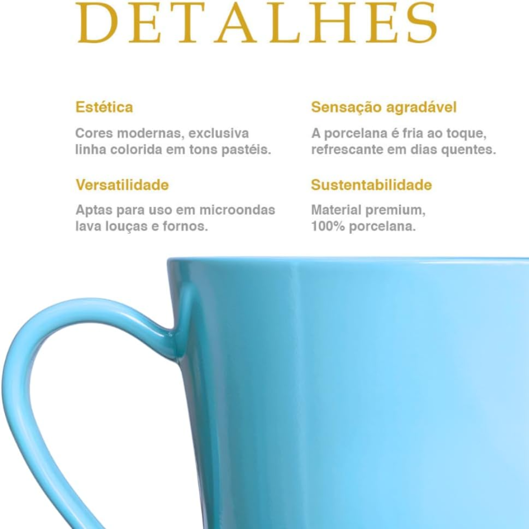 Caneca Tulipa 250Ml Azul Rr  - Cx 12 Unidades